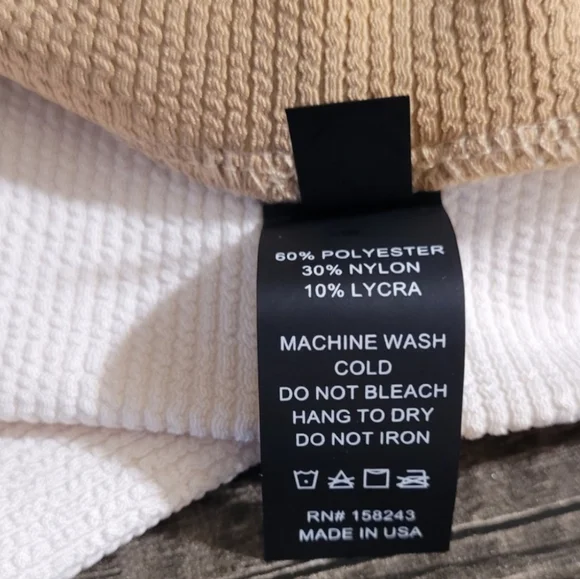 (2pcs)ONA by Yoon Chung Colorblock Ivory/Tan and Grey Shimmer Leggings - Picture 10 of 14